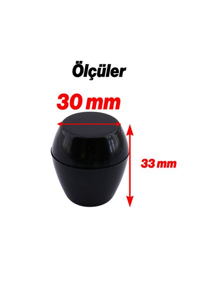 Badem10 Buton cu mercur negru 10 buc. Mobilier Bucătărie Dulap Dulap Sertar Mâner Mâner din plastic Mâner cu o singură șurub