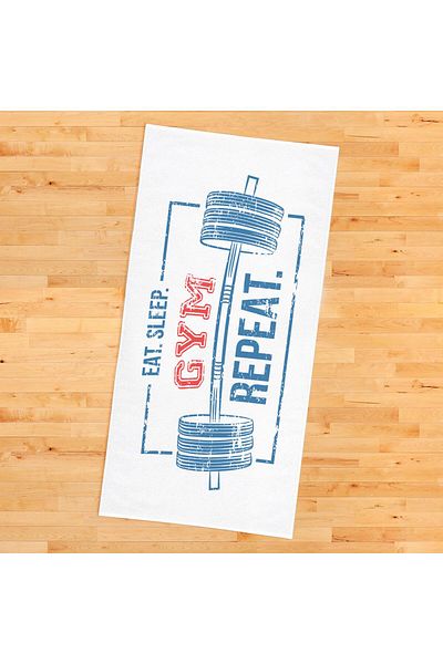 Doruklar Home Collection Gym Weightlifting Fitness Patterned Digital Printed Sports Towel Fitness Towel 80X160 Spr02
