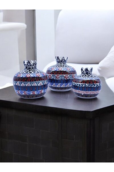 sharp&art 3'LÜ %100 EL İŞLEMESİ,DEKORATİF NAR ve LALE TAKIMLARI,EV DEKORASYON...