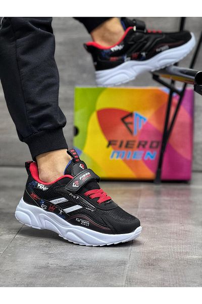FIERO MIEN Boy's Black and White Casual Sports Sneaker Shoes