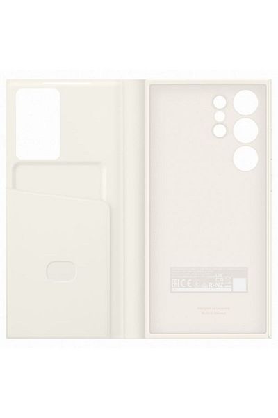 Samsung غطاء محفظة S23 ألترا سمارت فيو | لون كريمي | EF-ZS918CUEGWW