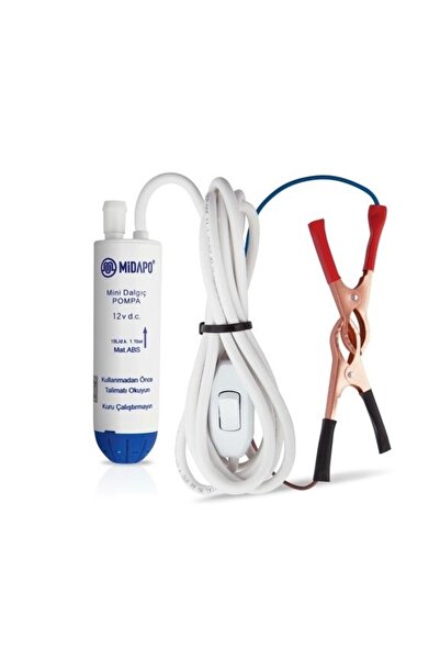 Midapo MİDAPO 12VOLT MAZOT AKTARMA POMPASI DALGIÇ SÜT SIVI SU AKTARMA 3/4