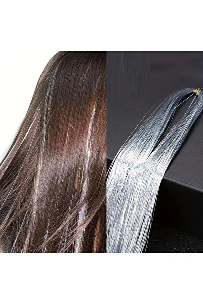 Mina Peruk Hair Tinsel Saç Simi - Ht14 / Gri