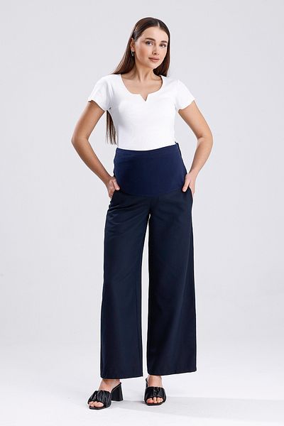 KATLİN MATERNİTY WEAR Pregnant Loose Wide Leg Viscose Fabric Trousers Adjustable Waist