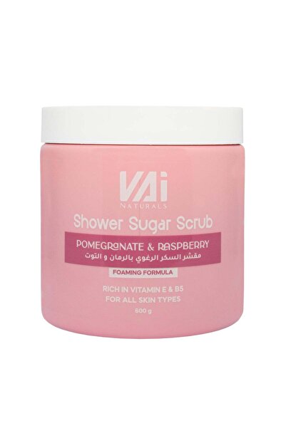 vai naturals Pomegranate & Raspberry Shower Sugar Scrub - Foaming Formula for...