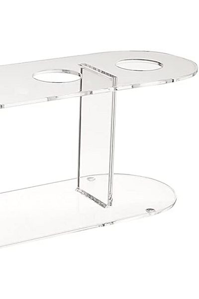Generic Acrylic 4-Hole Ice Cream Cone Holder Stand, Clear Display Rack for Parties, Events & Dessert Tables