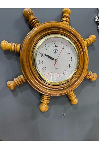 elif aksesuar Ahşap Dümen Duvar Saati