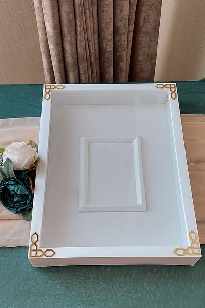 Verda Çerçeve إطار ذاكرة تخزين الورد مقاس 30 × 40 سم مع قسم صور - صندوق ورد بإطار ذاكرة مقاس 6 سم