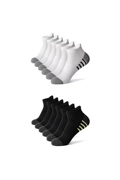 delis Set of 12 Pairs of Socks for Men, Ss038, Black/White, Universal Size