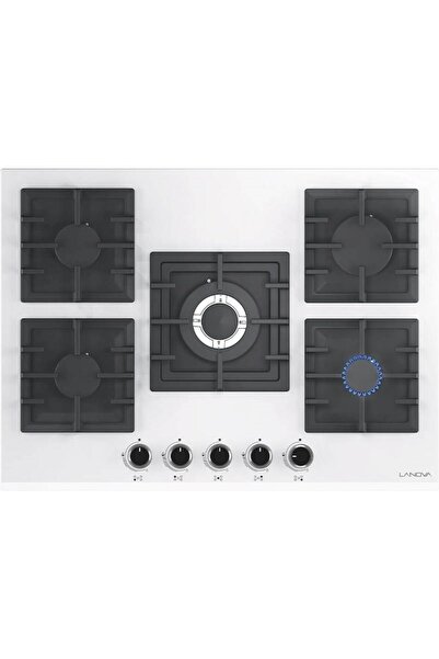 LANOVA Mano 2106TW01 - G17402-105 - 3220W6 5'li Kare Beyaz Cam Ankastre Set