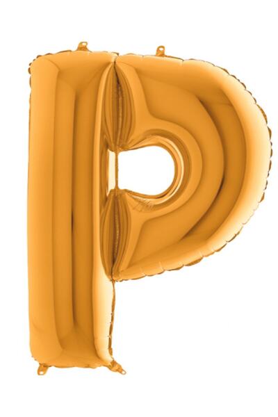 Mia Gold Foil Balloon Letter P 16 Inch 40 cm
