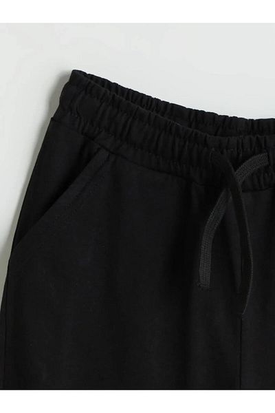 LC Waikiki Lcw Kids Black Elastic Waist Boys' Shorts