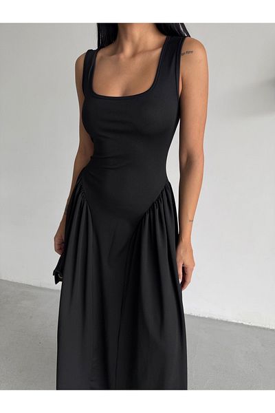 Ekim Store Rochie lungă cu fustă cu balon