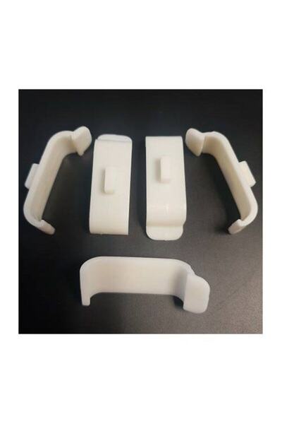 Mia 10 Adet Takması Kolay Pratik Zebre Store Perde Aparatı Plastik Perde Korniş