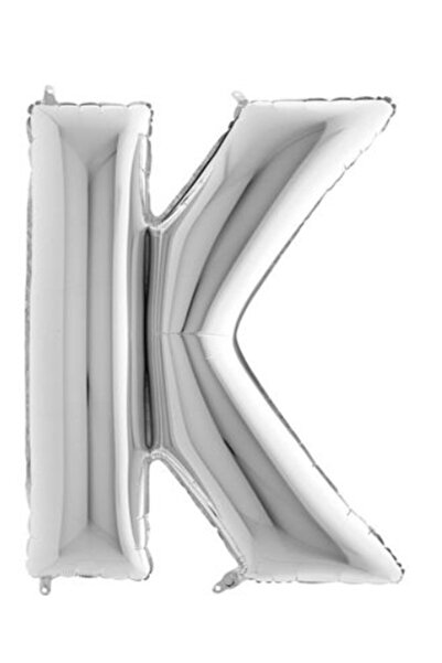 Mia 16Inch Silver Foil Balloon Letter K - 40cm