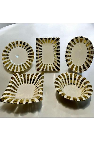 decovien 5 PIECES PORCELAIN PRESENTATION SET