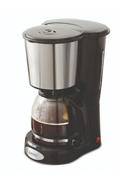 Denx 12-Cup Drip Coffee Machine with 1.5L Glass Carafe, Easy-Grip Handle, Drip Stop, Auto-Shutoff DX3415
