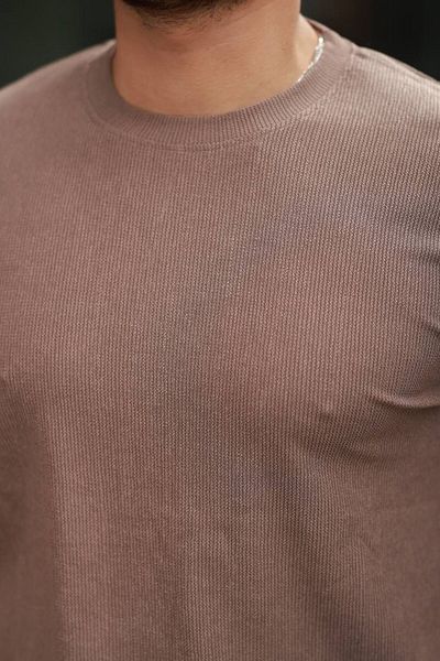 JACK CAPRİO Ανδρικό μπλουζάκι με λαιμόκοψη Crew Neck Νέα Σεζόν Κανονική Lycra Polyamide