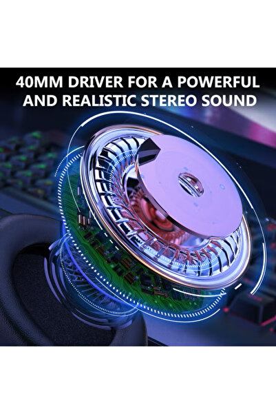 Onikuma Wired Gaming Headset with RGB Lighting and Noise Cancelling Microphone for PS4-5 / PC Xbox Black