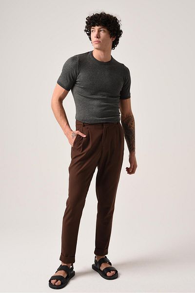 Antioch Anthracite Crew Neck Knitwear T-Shirt