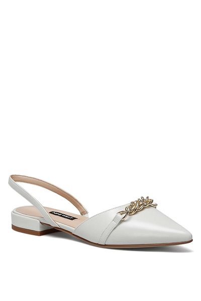 Nine West Γυναικείες μπαλαρίνες Veltara White
