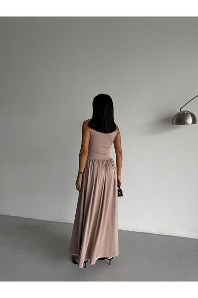 Ekim Store Rochie lungă cu fustă cu balon