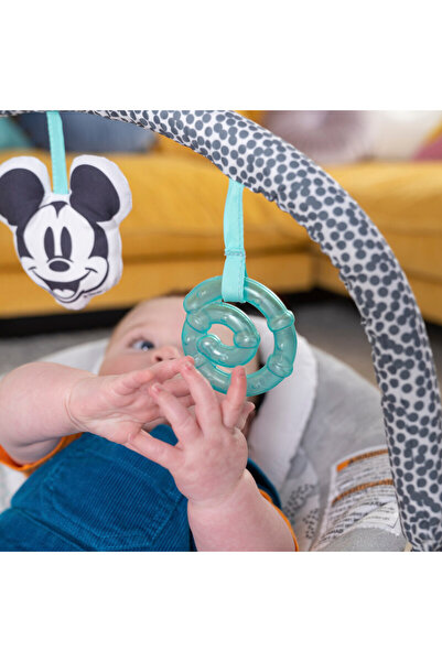 Bright Starts - كرسي هزاز مريح من ميكي ماوس كلاودسكيبس، من عمر 0 إلى 6 أشهر