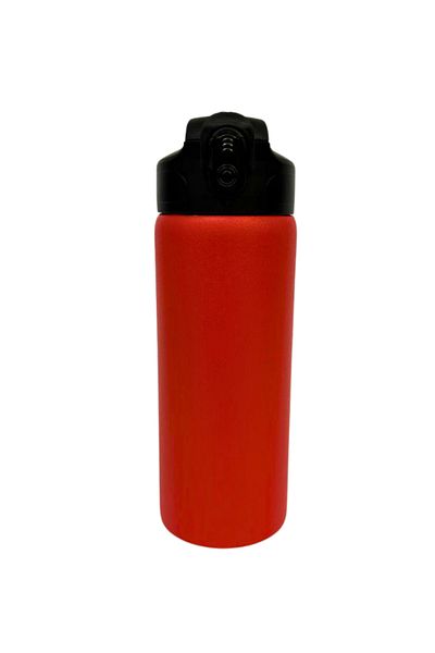 Komano Pontika 650 ml Steel Water Bottle with Automatic Straw Cap, Bpa Free, School, Sports and Camping Use