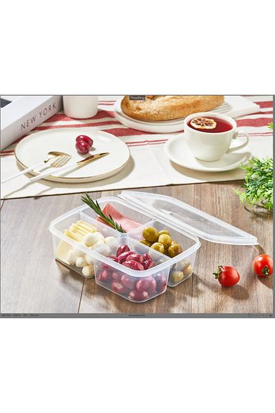 Palica 4X1000 ml Storage Container Set of 4 |   Refrigerator Organizer Organizer |   Microwave and Freeze Compatible