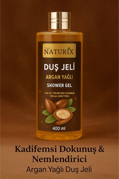 Naturix Argan Oil Shower Gel - Velvety Touch & Moisturizer - 400 ml