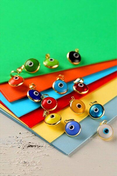 MOOM MÜCEVHERAT Kadın 14 Ayar Altın Nazar Göz Kolye Ucu