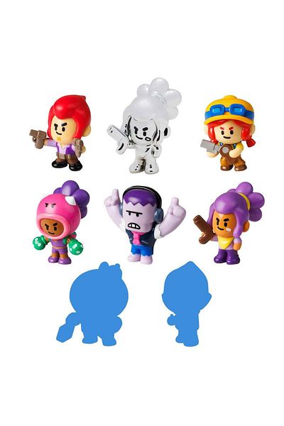 SECTOYS مجموعة مجسمات Brawl Stars الفاخرة المكونة من 8 قطع S1 - مجموعة مكونة من 8 قطع من Brawls Star مع موديل Colt 3 Amber Crow