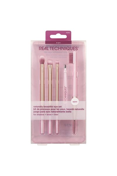 Real Techniques Naturally Beautiful Eye Makeup Brush Set (4263), 5pcs