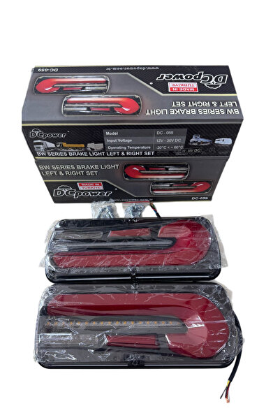 DCpower Neon Led Stop Kayar Sinyalli Kamyon-tır-kamyonet 12x24 Volt Takım Sağ Sol