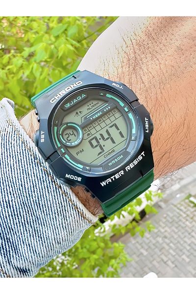 Jaga 10 Atm Waterproof Silicone Cord Men's Wrist Watch with Chronometer