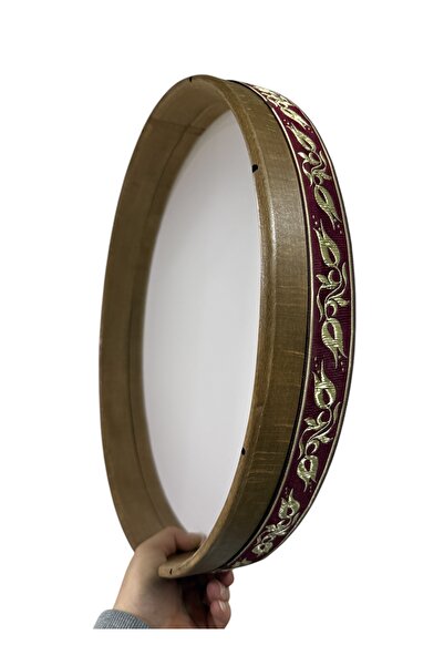 bademüzik İçten Akortlu Film Bendir Cam Derili Ceviz Kasnak 45cm Kılıflı