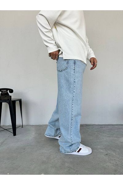 JACK CAPRİO Ανδρικό φαρδύ τζιν Lycra New Season Trend φαρδύ τζιν παντελόνι