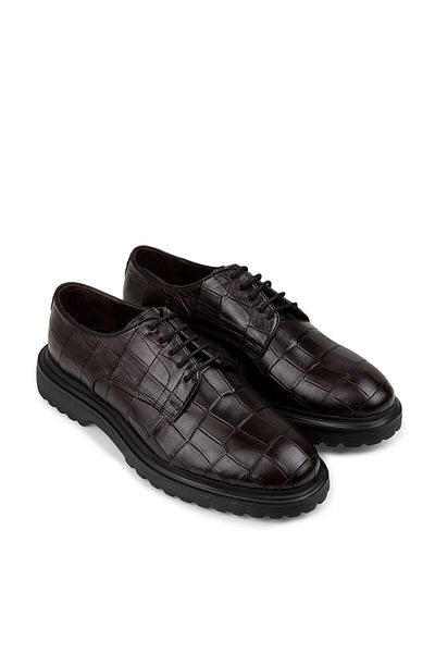 Deery Pantofi casual pentru bărbați din piele naturală roșu Claret