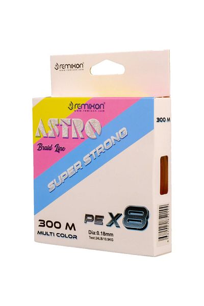 Zaferav Remixon Astro 300 de metri 8x fir de pescuit multicolor 0,13 mm