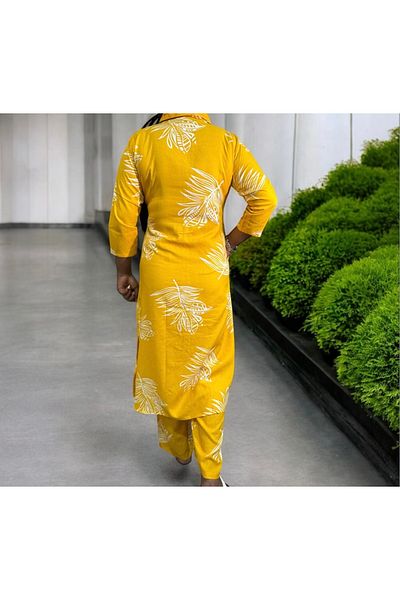 MAJESTIC STYLE FASHION Princess Cut Kurti with pocket and Plazo ( 2pcs set)