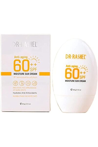 DR.RASHEL كريم دكتور راشيل الواقي من الشمس، مضاد للشيخوخة ومرطب، بعامل حماية من الشمس 60++، 60 جرام