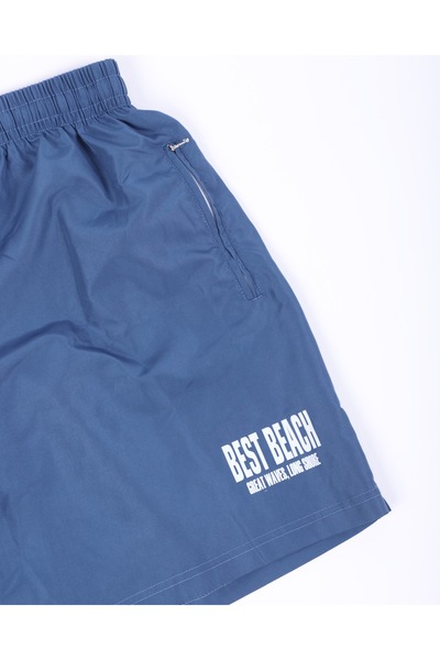 Lio20 Ανδρικό σορτς μεγάλου μεγέθους Sea Pool-Μπλε-3XL-6XL
