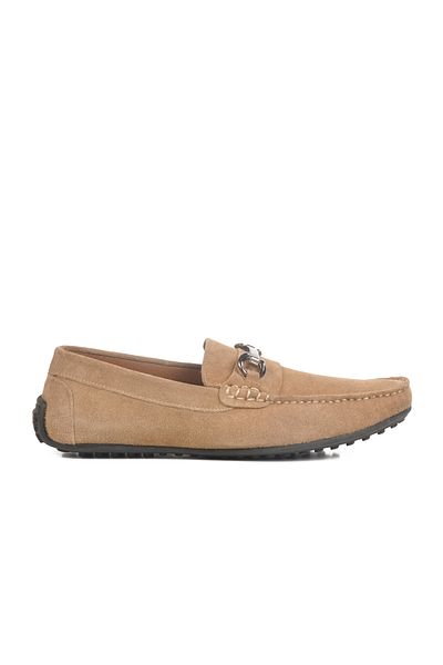AYAKMOD Μπεζ Suede Γνήσιο Δερμάτινο Ανδρικά Παπούτσια Casual Welfare M