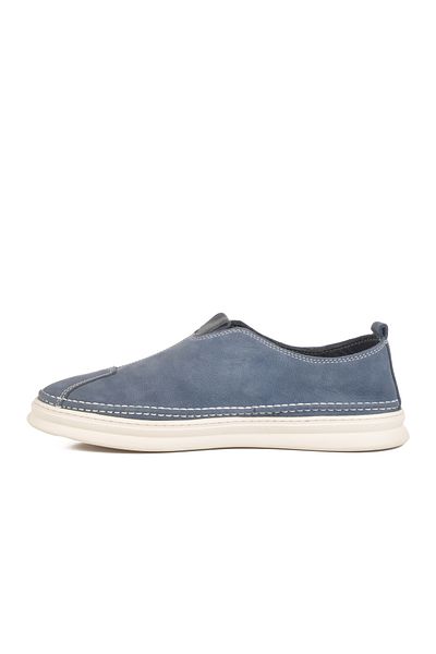 AYAKMOD Blue Nubuck Genuine Leather Men's Casual Shoes 2Y0107-2272 m