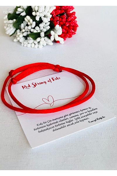 Concept HuBuTU Red Flush String Wish and Bracelet Set - 2 Pieces