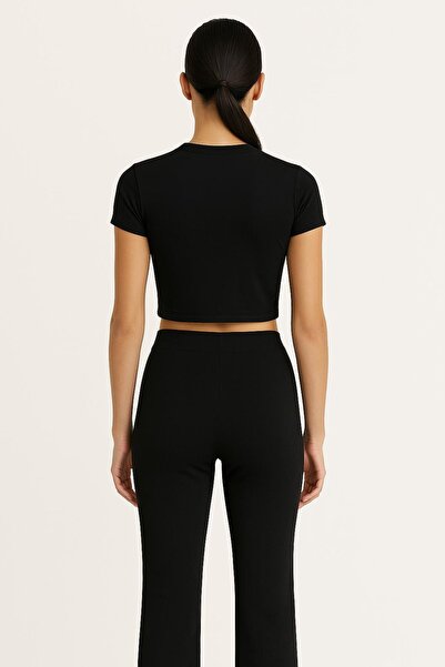 HAKKE Modal Crop and Straight Leg High Waist Suit