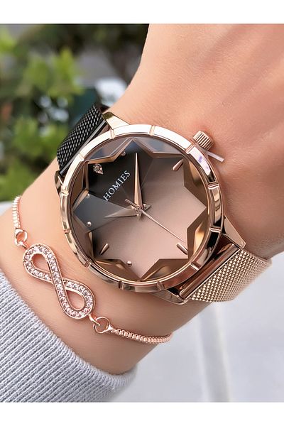 Homies Steel Women's Wrist Watch Guaranteed 3 ATM Water Resistance Bracelet Gift HMS7EB3