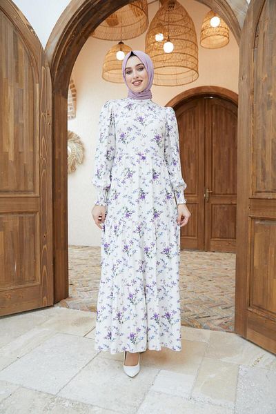 Nissra Ankanoor Judge Collar Gypsy Model Λινό Φόρεμα Anka251400