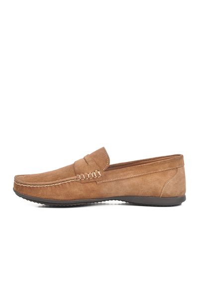 AYAKMOD Ανδρικά παπούτσια casual από γνήσιο δέρμα καφέ Suede Kazar M