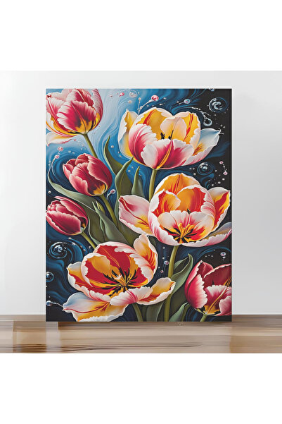 MorAnka Tuval&Boya Sayılarla Boyama Tuval Seti Fırça Boya Dahil (Çıtalı) 40X5...